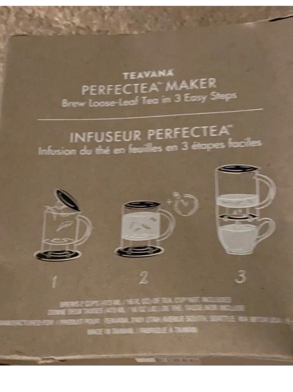 Teavana Clear Tea Infuser Pitcher with Black Lid